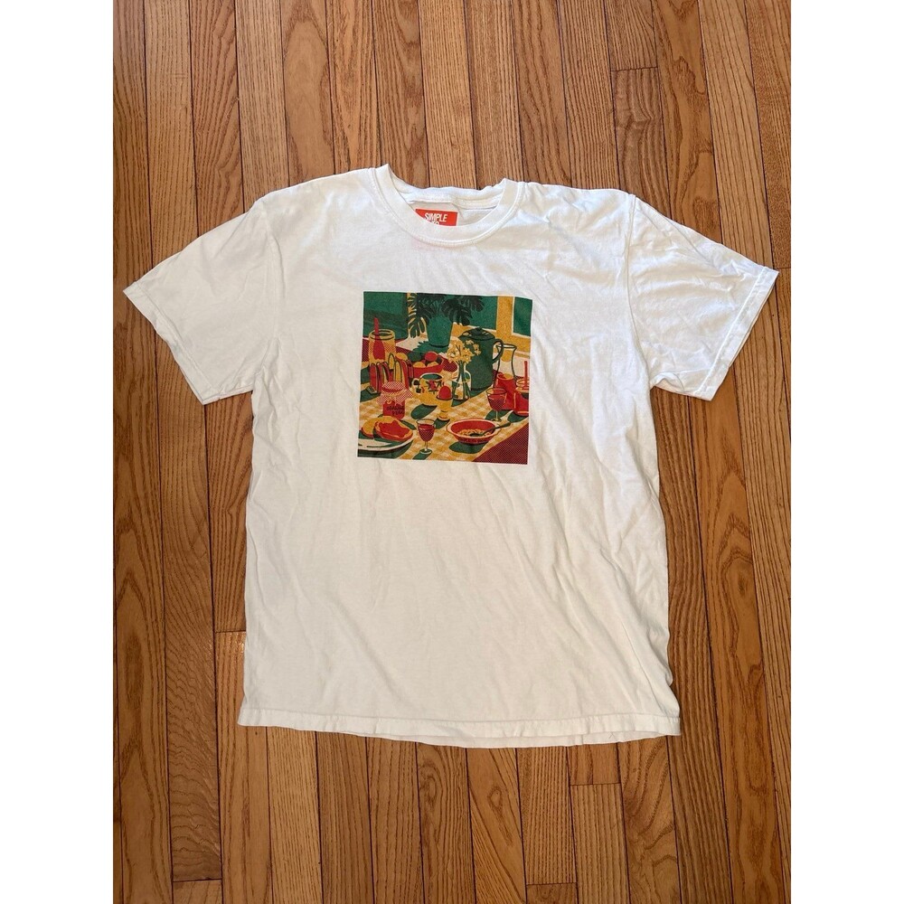 White tshirt graphic tee food boutique white unisex oversized cotton teens